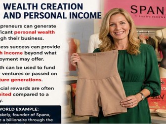 3.1.1 Entrepreneur Reasons for Setting up a Business AQA Business New Specification