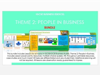 IGCSE Business Edexcel Theme 2 - People in Business