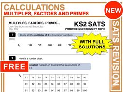 KS2 Maths (Multiples, Factors + Primes)