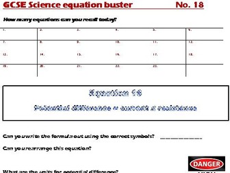 GCSE physics Equation busters