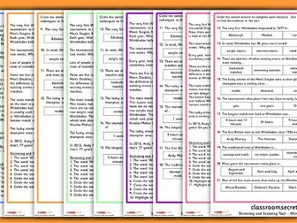 KS2 Reading Techniques Practice with a Wimbledon Theme - by Classroom Secrets