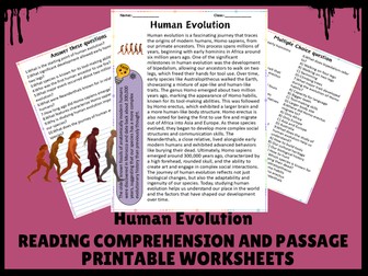 Exploring Human Evolution: Engaging Reading Passage with Interactive Questions