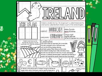 Ireland Colouring and Information Sheet