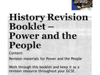 Revision Booklet - Power and the People AQA