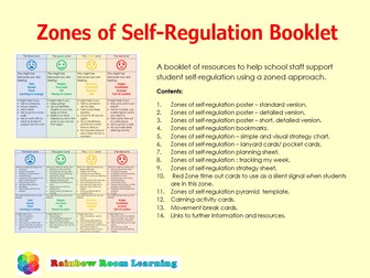 Supported self-regulation booklet - zones approach