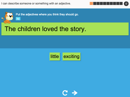 I can describe someone or something with an adjective - Interactive Activity - Year 3 Spag