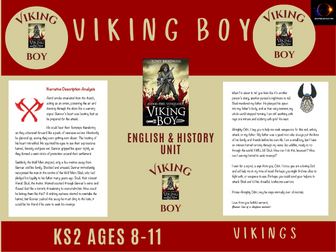 Viking Boy  Book Literacy Viking Unit. English and History