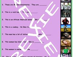 Stereotypes 3 Photo Worksheet Set