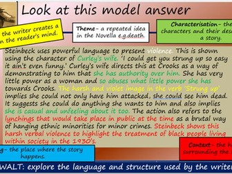 Of Mice and Men Scheme of Work
