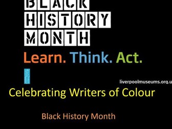 Black History Month-Writers of Colour PowerPoints