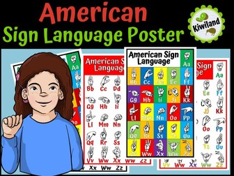American Sign Language Alphabet Poster (ASL)
