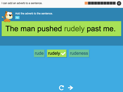 I can add an adverb to a sentence - Interactive Activity - Year 2 Spag