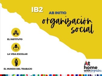 Spanish Vocabulary List Social Organisation IB2 - Ab Initio