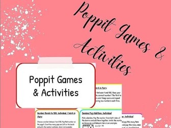 Poppit Activity / Game Cards
