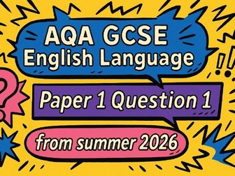 AQA GCSE English P1Q1 Mock-Ups From 2026