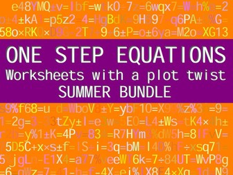 ONE STEP EQUATIONS - SUMMER BUNDLE