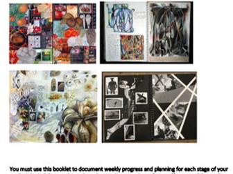 GCSE Art and Photography weekly planner