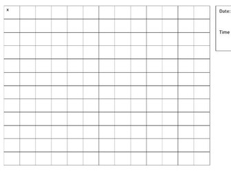 blank multiplication times table grid