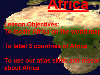 Year 7 SOW Africa: Introduction to Africa