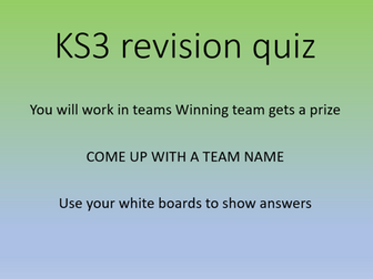 KS3 Science revision quiz