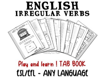 Irregular past tense verbs fun BOOK ESL  ESOL