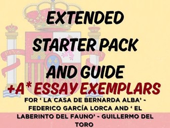 SPANISH HQ - A LEVEL SPANISH EXTENDED STARTER PACK/GUIDE - WITH A* ESSAY EXEMPLARS