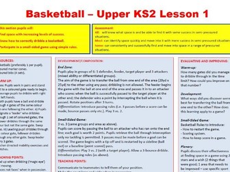 Basketball Upper KS2 Scheme of Work