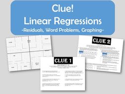 clue linear regression residuals word problems graphing by