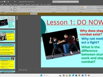 Unarmed Stagecombat for KS3 Drama