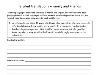 Tangled translation - Family and friends