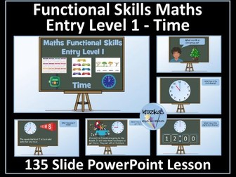 Functional Skills Maths - Entry Level 1 - Time - PowerPoint Lesson