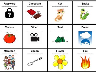 72 Simple English Word Cards