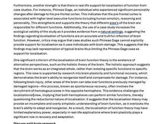 A level Psychology - Paper 2 Biopsychology - written AO3