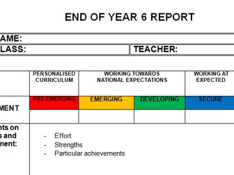 END OF YEAR REPORT TEMPLATE -EDITABLE