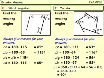 Polygons: Exterior Angles of Polygons