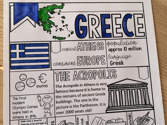Greece Colouirng and Information Sheet