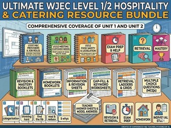WJEC Level 1/2 Hospitality and Catering Ultimate Resource Bundle (Unit 1 & Unit 2)