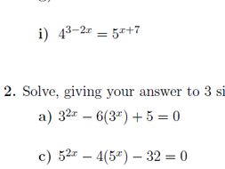 Solving exponential equations worksheet (with solutions) | Teaching