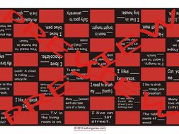 Nouns and Articles Checker Board Game