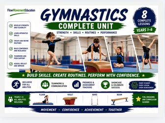 Gymnastics Unit Plan | 8 Complete PE Lessons