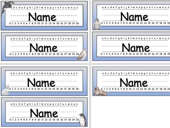 Editable Arctic Themed Desk Names