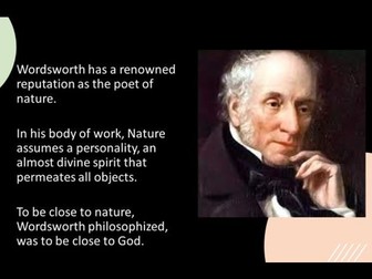 Lines written in early spring By Wlilliam Wordsworth.  Part of the worlds and lives cluster