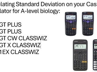 A-level biology calculator guide for standard deviation & statistics