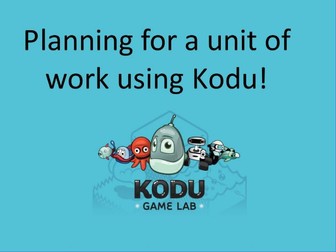 Computing: Kodu Planning
