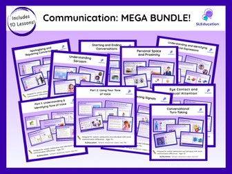 The Communication Skills MEGA Bundle | Social Skills for ASD | 10 Full Lessons