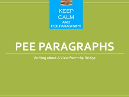 PEE paragraphs - A View from the Bridge