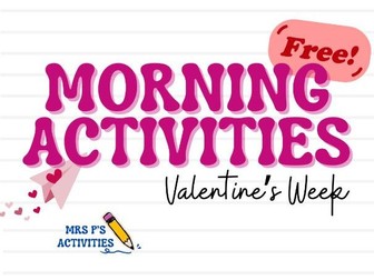 5 Days of Valentine's Themed Morning Starters