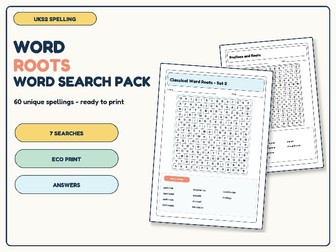 UKS2 Word Roots and Origins Word Search Pack | 7 Activities
