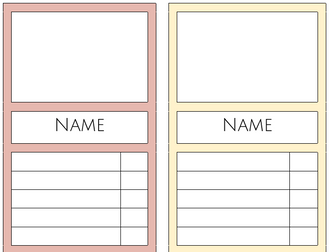 Top Trumps Template Editable