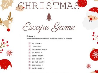 Christmas Escape Game - French
